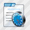 File Card Clock Icon