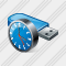 Flash Drive Clock Icon