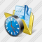 Folder My Music Clock Icon