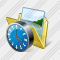 Folder My Pictures Clock Icon