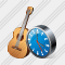 Icône Guitar Clock