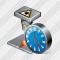 Laser Beam Clock Icon