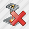 Laser Beam Delete Icon