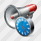 Megaphone Clock Icon
