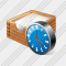 Paper Box Clock Icon