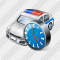 Police Car Clock Icon