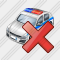 Police Car Delete Icon