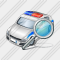 Police Car Search Icon