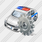 Police Car Settings Icon