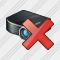 Projector Black Delete Icon