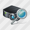 Icône Projector Black Search