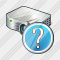 Projector White Question Icon