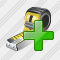 Tape Measure Add Icon