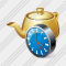 Teapot Clock Icon