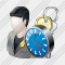 Icône User Administrator Clock