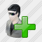 User Sun Glasses Add Icon