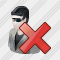 Icône User Sun Glasses Delete