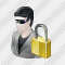 User Sun Glasses Locked Icon