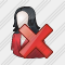 User Woman Delete Icon