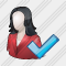 User Woman Ok Icon