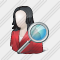 User Woman Search Icon