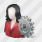 User Woman Settings Icon