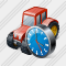 Icône Wheeled Tractor Clock