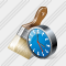 Wide Brush Clock Icon