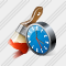 Wide Brush Paint Clock Icon