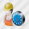 Worker Clock Icon