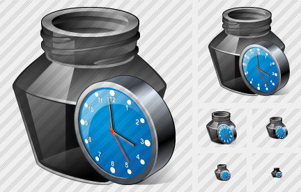 Icono Ink Pot Clock