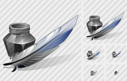 Ink Pot Feather Icon