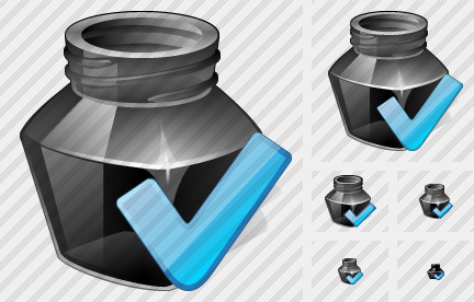 Ink Pot Ok Icon