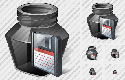 Ink Pot Save Icon