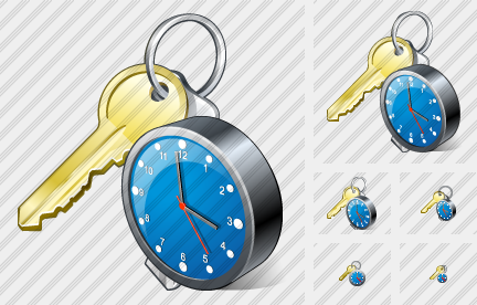 Keys Clock Icon Keys Clock Icon