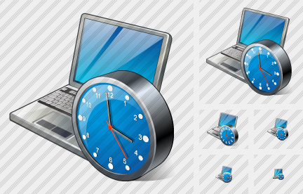 Laptop Clock Icon