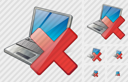Laptop Delete Icon Laptop Delete Icon
