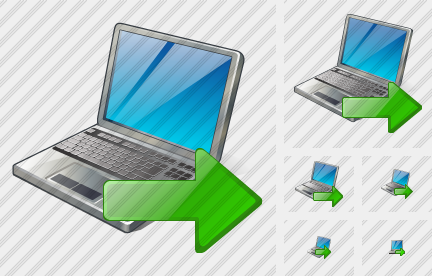 Laptop Export Icon Laptop Export Icon