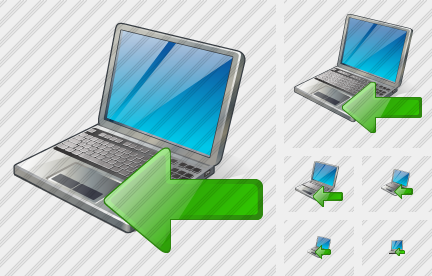 Laptop Import Icon Laptop Import Icon