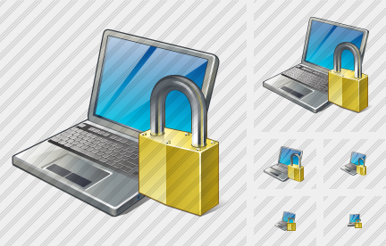 Laptop Locked Icon Laptop Locked Icon