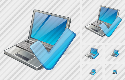 Laptop Ok Icon Laptop Ok Icon