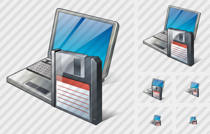 Laptop Save Icon Laptop Save Icon
