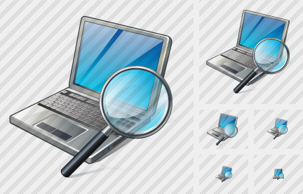 Laptop Search 2 Icon