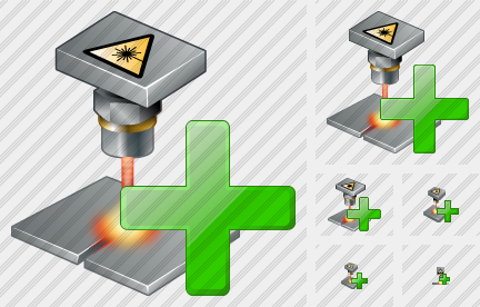 Laser Beam Add Icon Laser Beam Add Icon