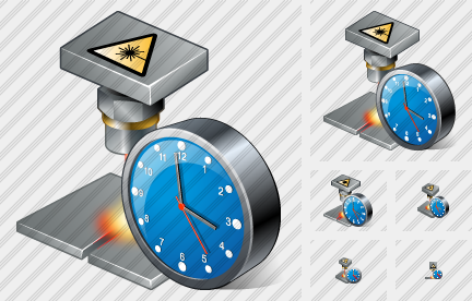 Laser Beam Clock Icon Laser Beam Clock Icon