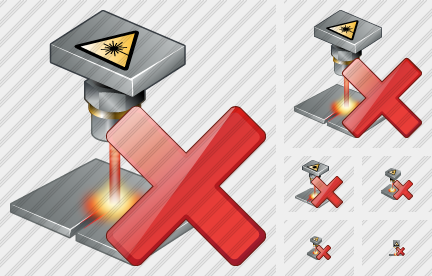 Laser Beam Delete Symbol