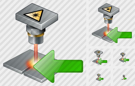 Laser Beam Import Icon Laser Beam Import Icon