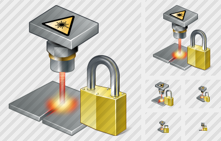 Laser Beam Locked Icon Laser Beam Locked Icon