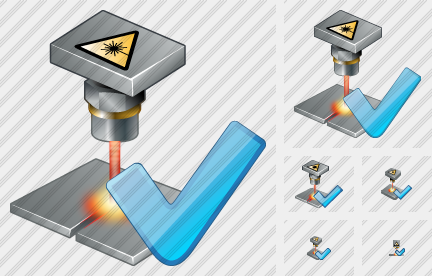 Laser Beam Ok Icon Laser Beam Ok Icon