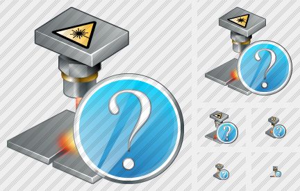 Laser Beam Question Icon Laser Beam Question Icon
